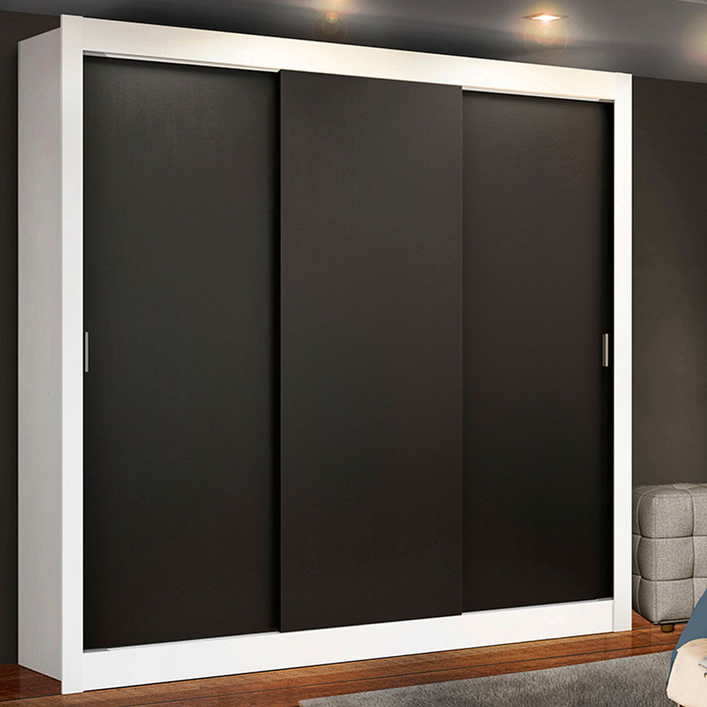 Placard Ropero Madesa Lyon 3 Puertas Corredizas 4 Cajones 1093734G
