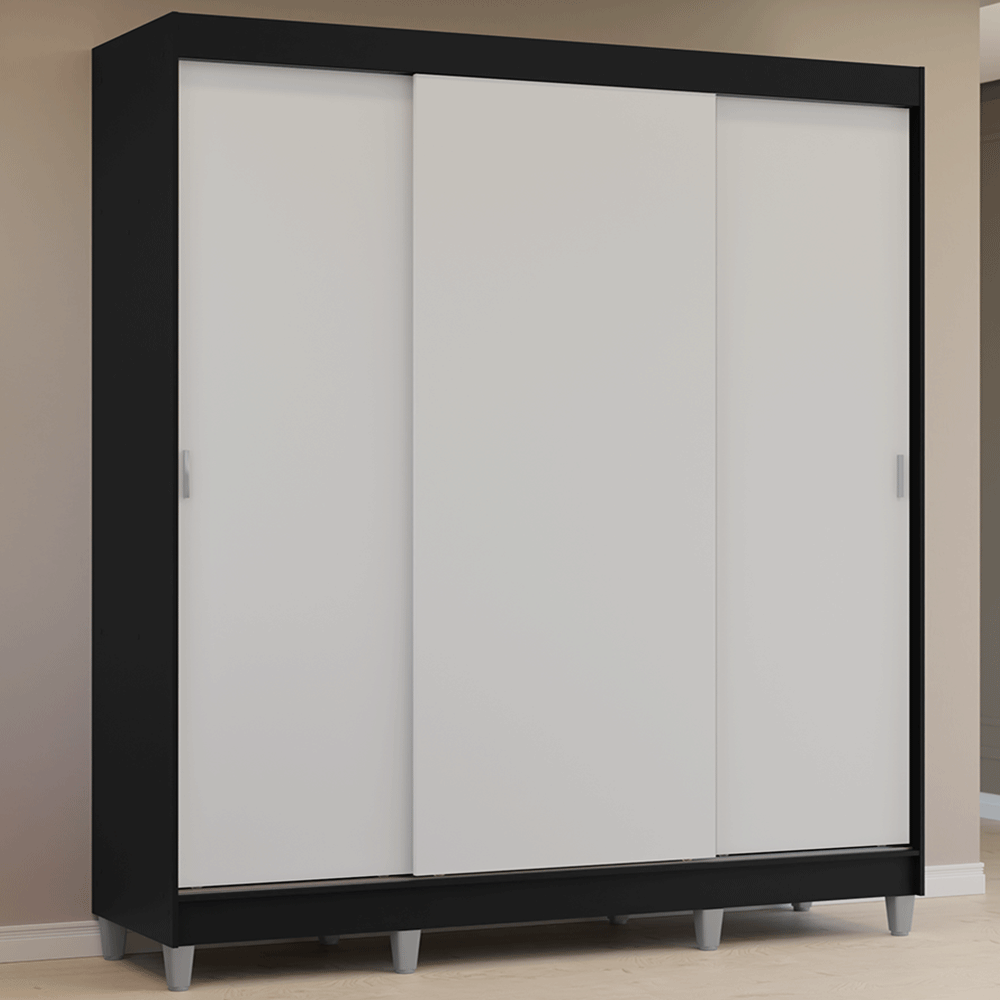 Placard Ropero Madesa Reno 3 Puertas corredizas con patas 109577CP