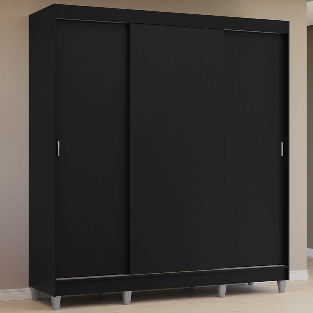 Placard Ropero Madesa Reno 3 Puertas corredizas con patas 10958NCP