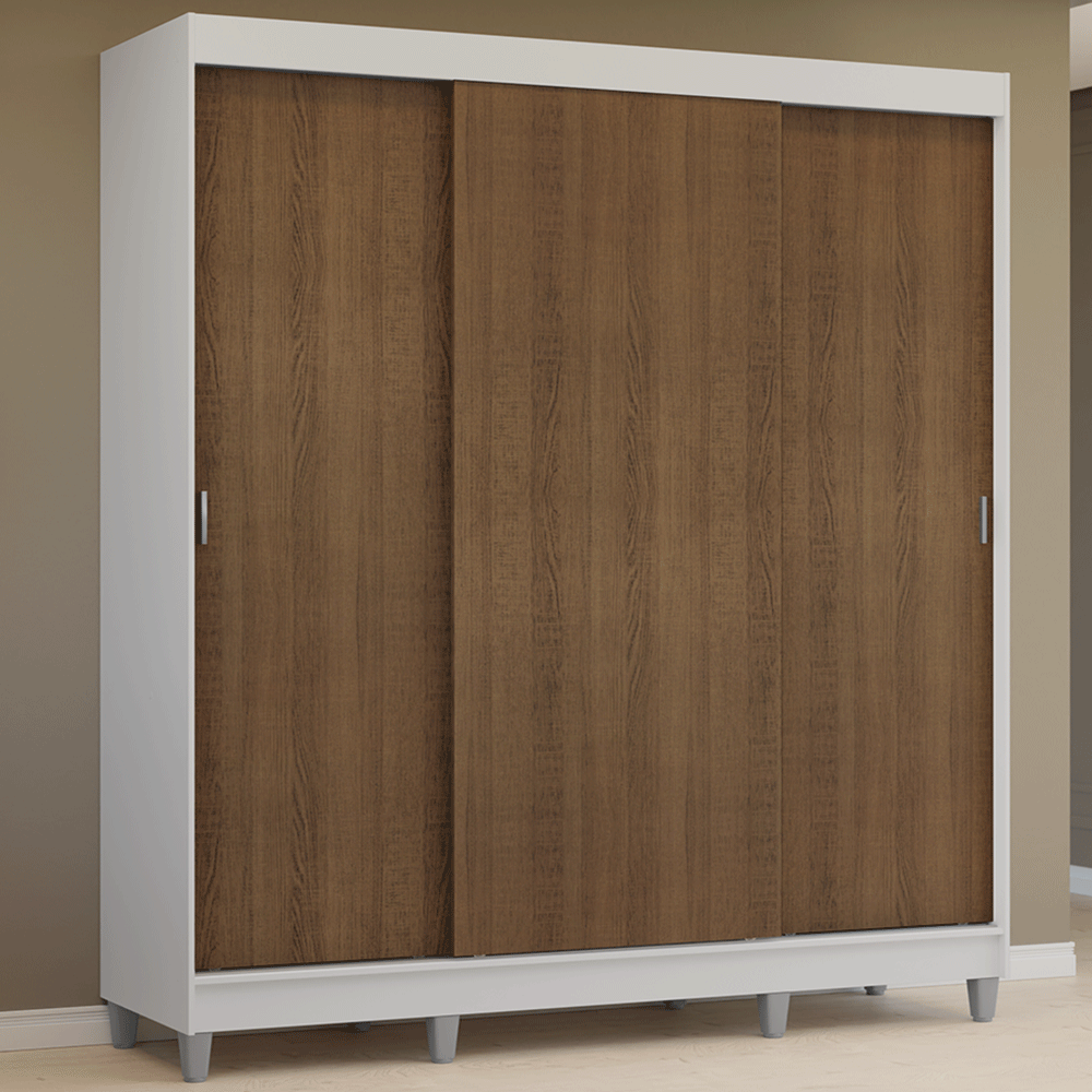 Placard Ropero Madesa Reno 3 Puertas corredizas con patas 10959BCP