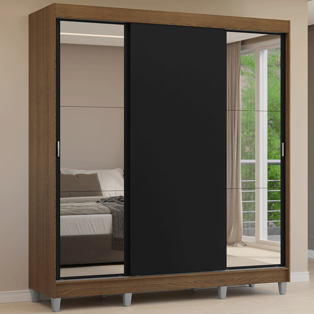 Placard Ropero Madesa Reno Puertas corredizas con espejos 10957K2ECP