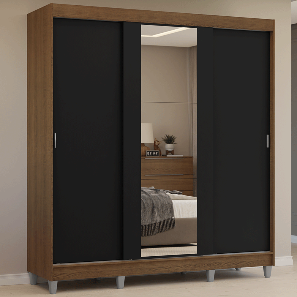 Placard Ropero Puertas corredizas con espejo Reno Madesa 10957K1ECP