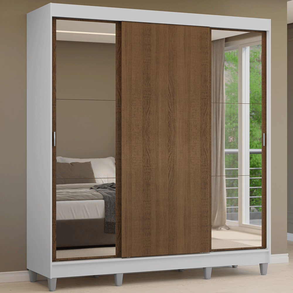 Placard Ropero Puertas corredizas con espejos Reno Madesa 10959B2ECP