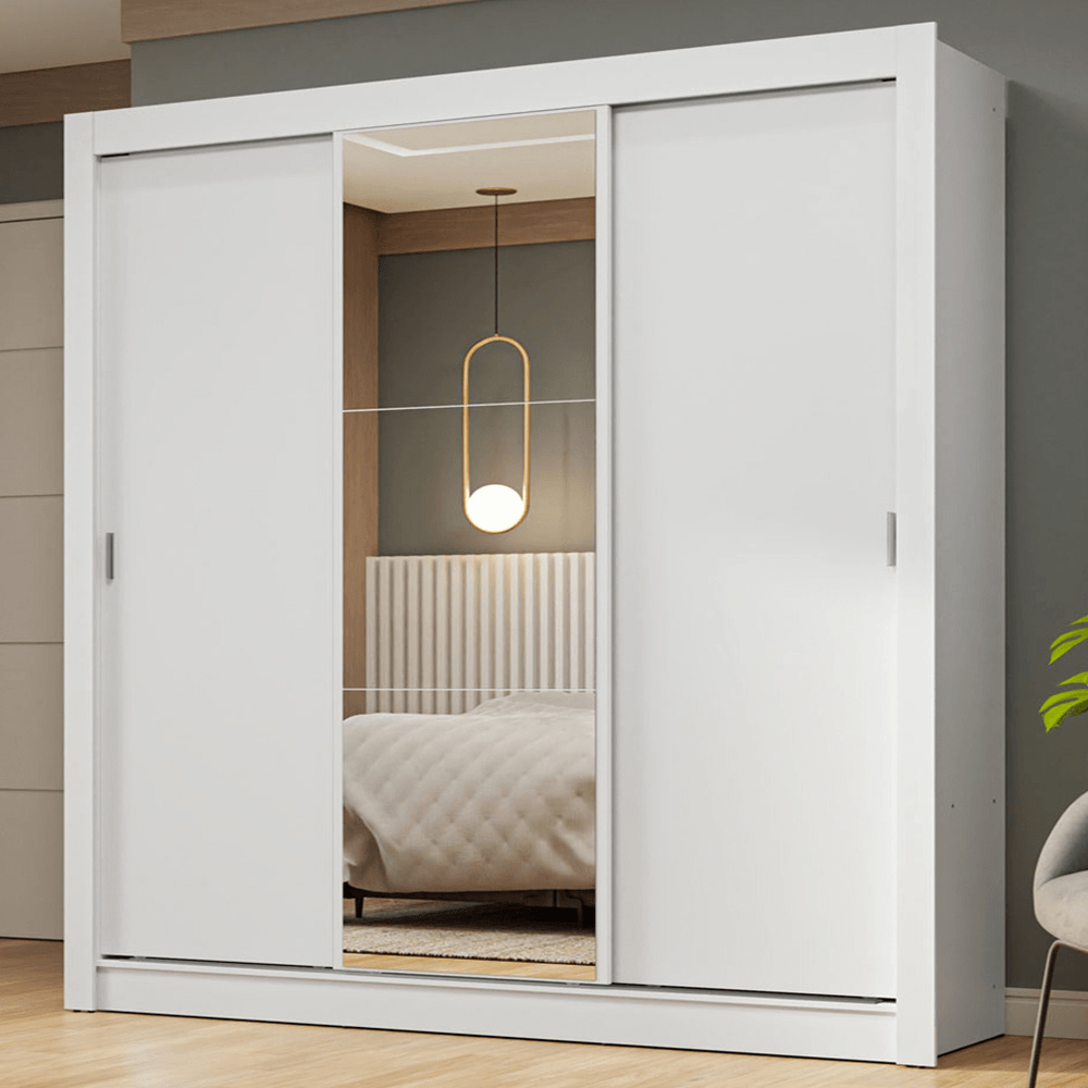 Ropero Madesa Nobre Placard Con 3 Puertas Corredizas 1 Espejo 170x205x51 1193091E