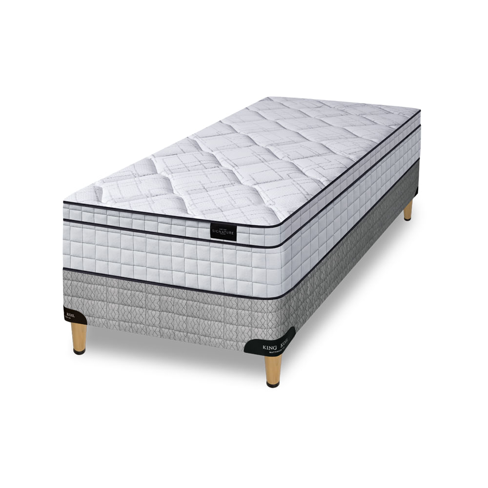 Conjunto Sommier y Colchón de espuma King Koil Bradford de 1 plaza 80x190 cm
