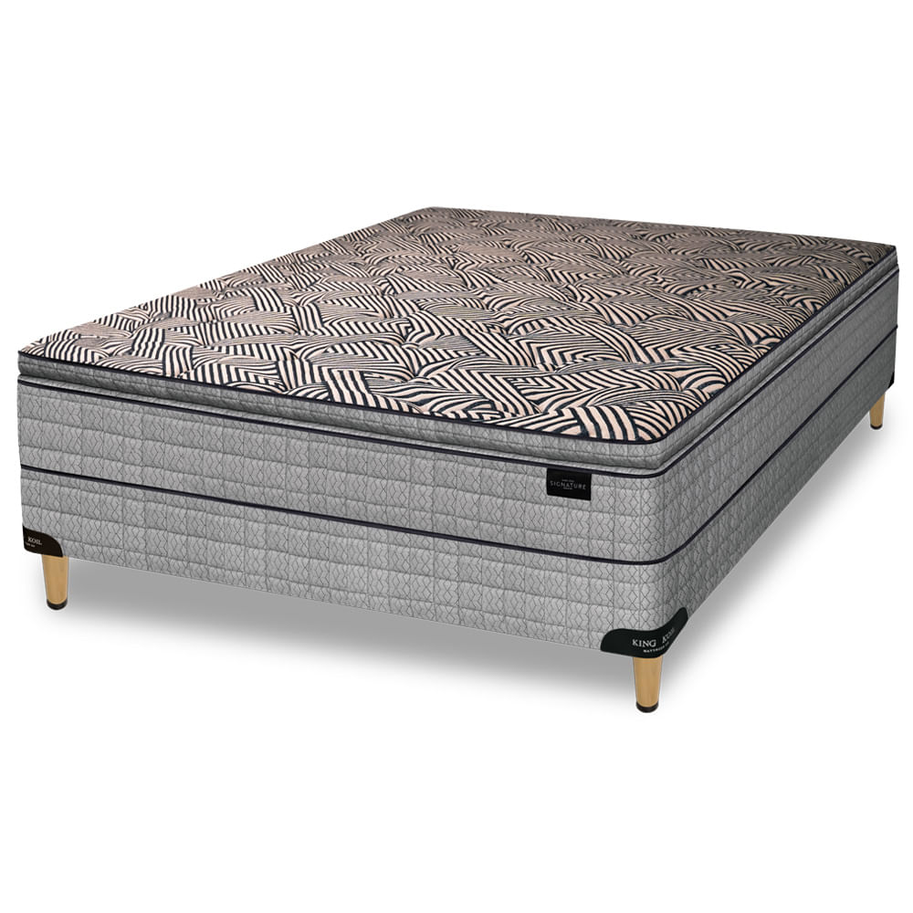Conjunto Sommier y Colchón de resortes King Koil Kingsbury de 2 plazas 140x190 cm