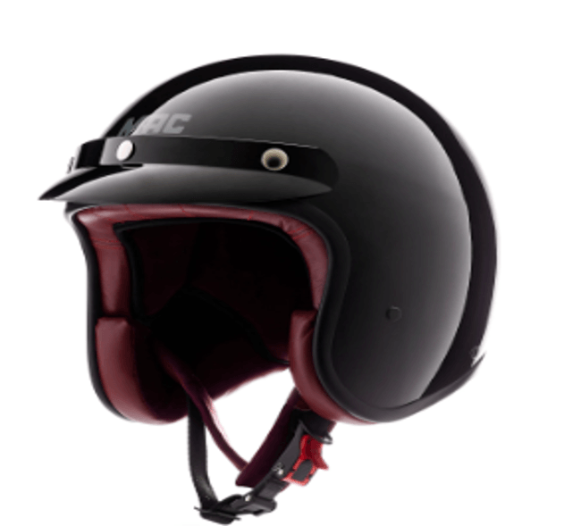 Casco MAC OF181 SOLID negro y gris XS