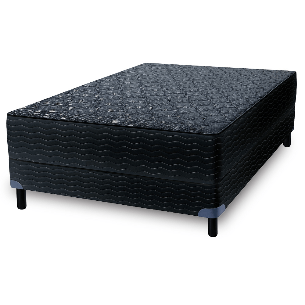 Conjunto Sommier y Colchón de espuma Zafiro Linde de 2 plazas 140x190 cm