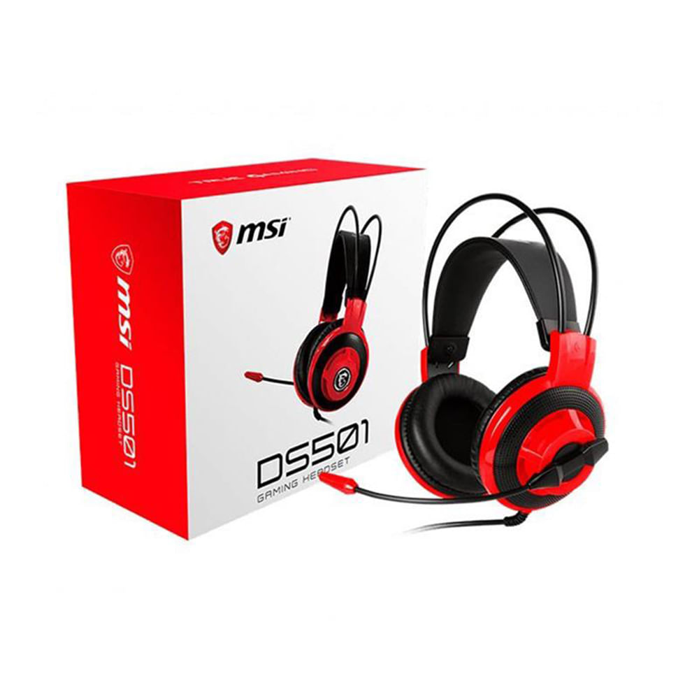 Auriculares MSI Gaming Headset DS501 JACK 3,5 rojo y negro