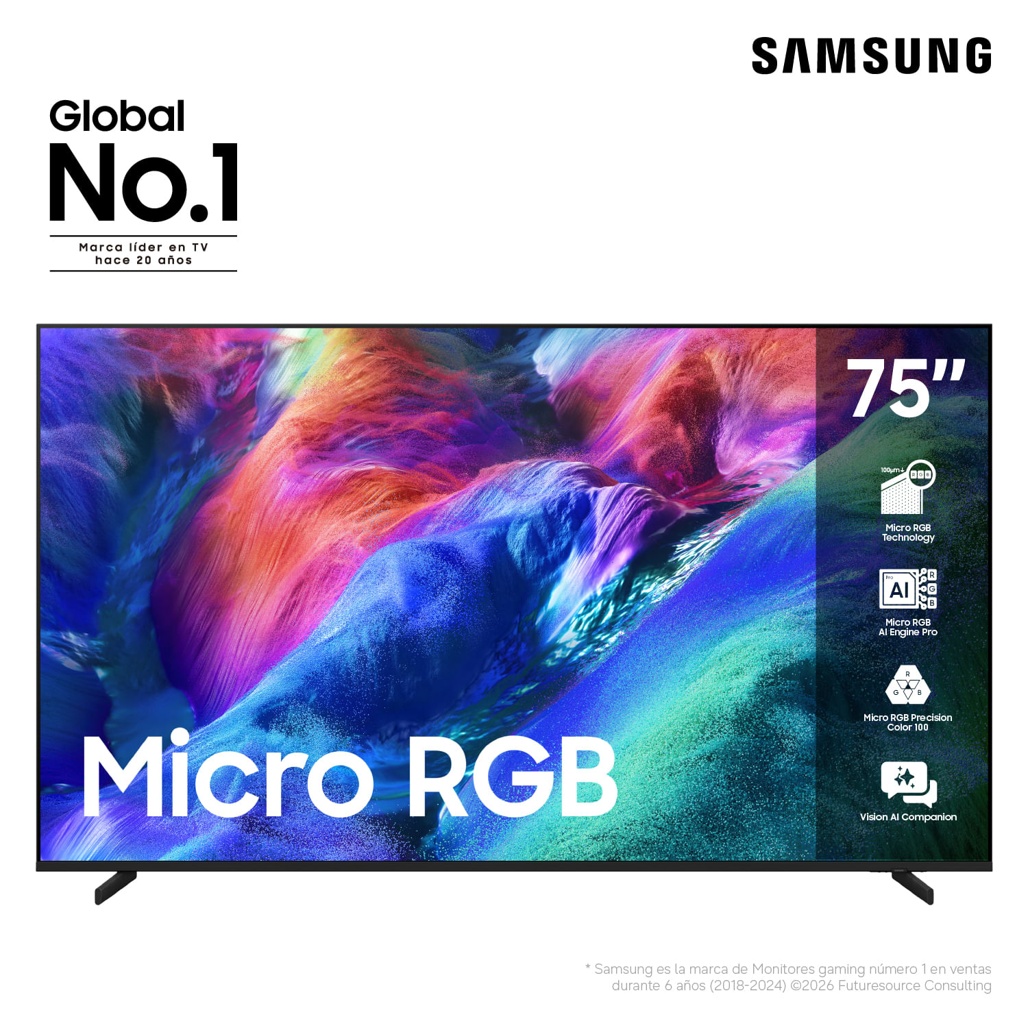 Smart TV LED 75" Samsung MRN75R85HAGXZB Micro RGB