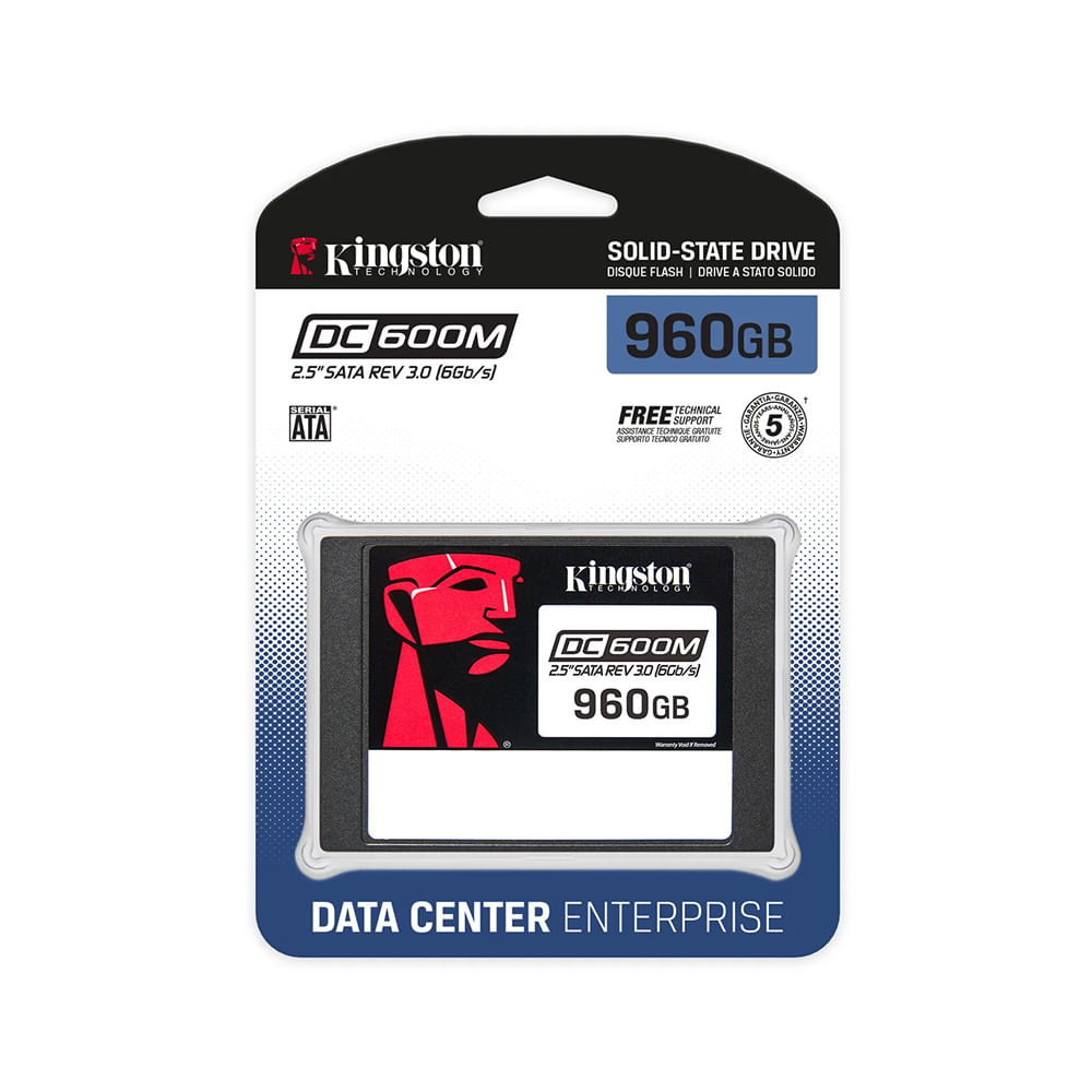Disco Solido Kingston SSD960GB DC600 SATA III 2.5 Para Server