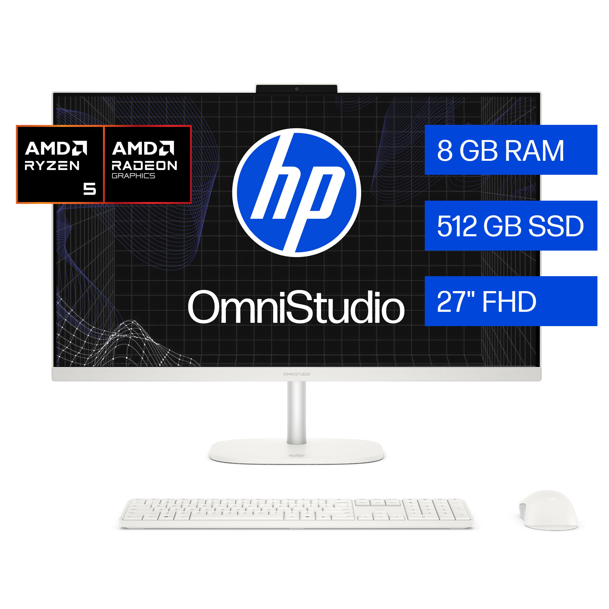 Computadora escritorio AlO HP OmniStudio 27"R5 27-cv0070la