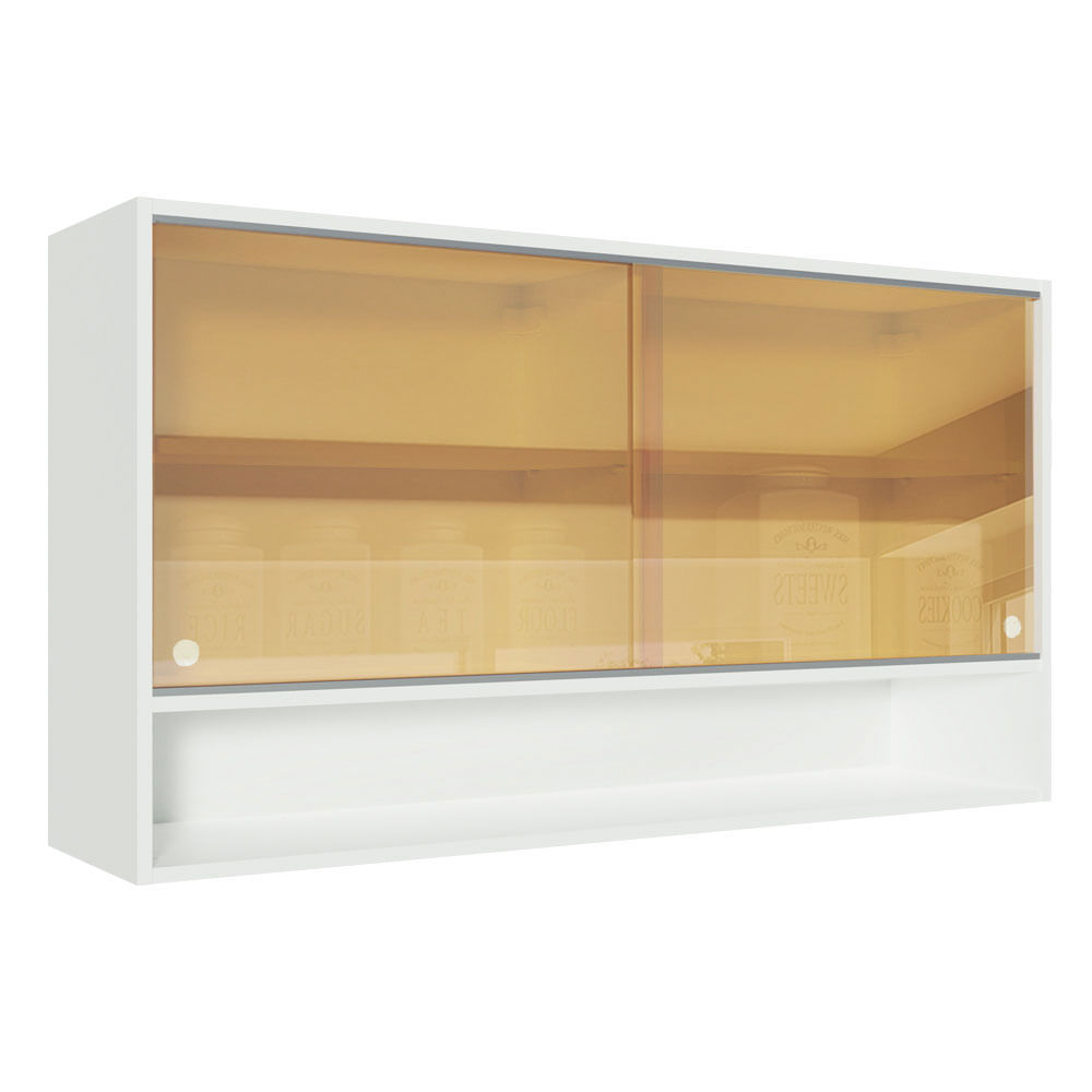 Alacena Madesa Glamy 2 Puertas Corredizas De Vidrio 120 Cm