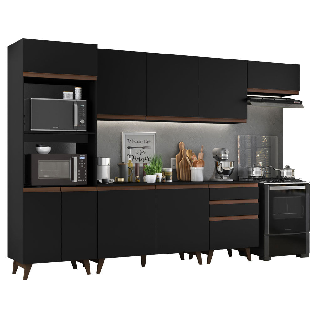 Combo De Cocina Completo Modular Madesa Reims 320cm GRRM320001D8