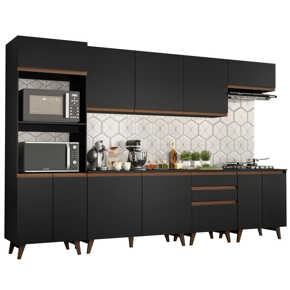 Combo De Cocina Completo Modular Madesa Reims 320cm GRRM320002D8
