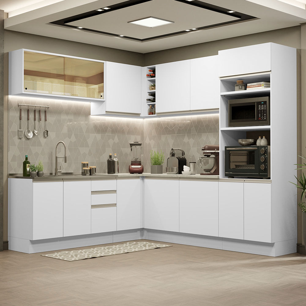 Combo De Cocina De Esquina Madesa Glamy 460cm GCGL45900109