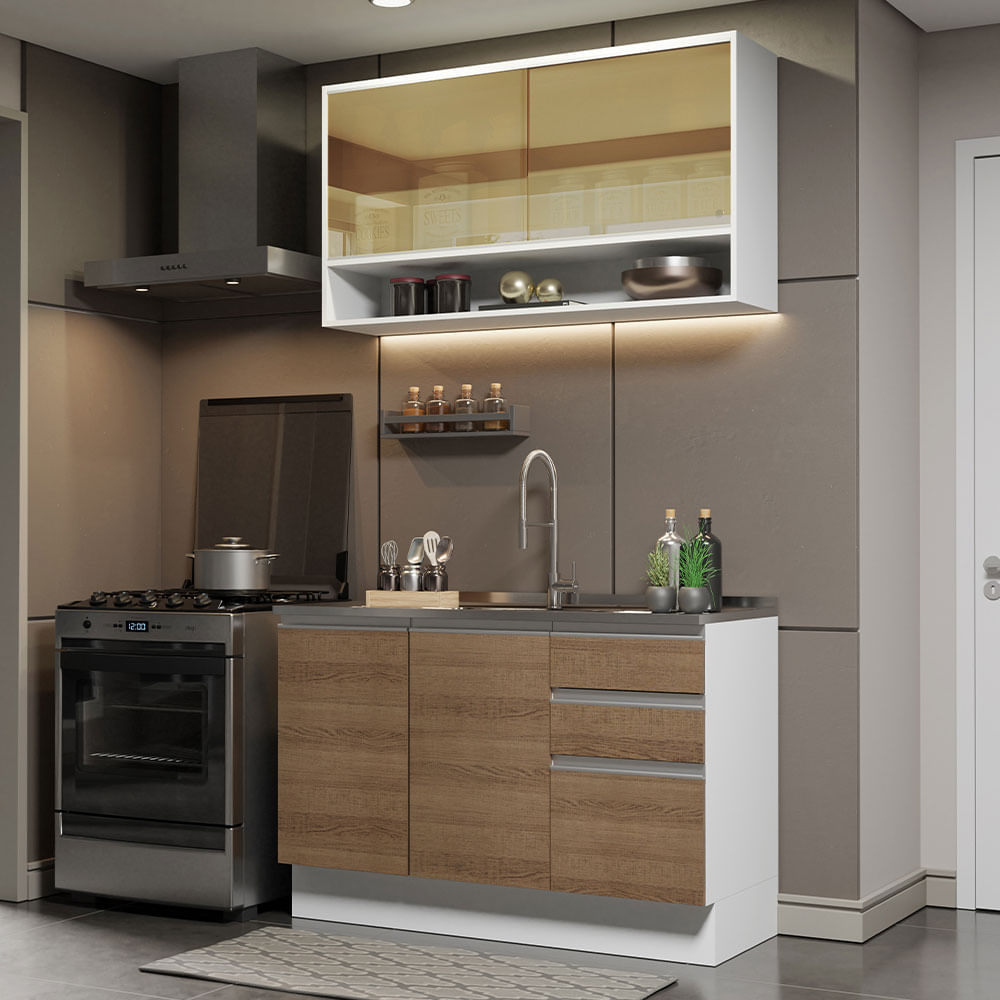 Combo De Cocina Madesa Glamy 120 Cm GRGL1200029B