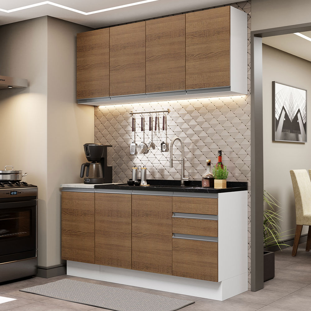 Combo De Cocina Madesa Glamy 160 Cm GRGL1600019B