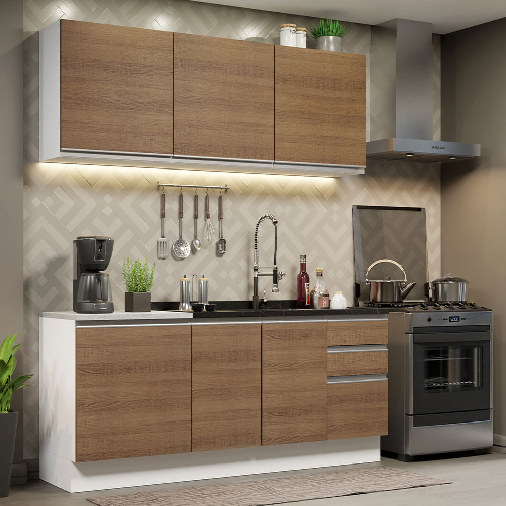 Combo De Cocina Madesa Glamy 180 Cm GRGL1800059B
