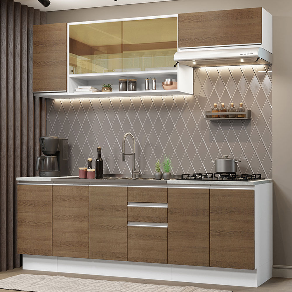 Combo De Cocina Madesa Glamy 240 Cm GRGL2400039B