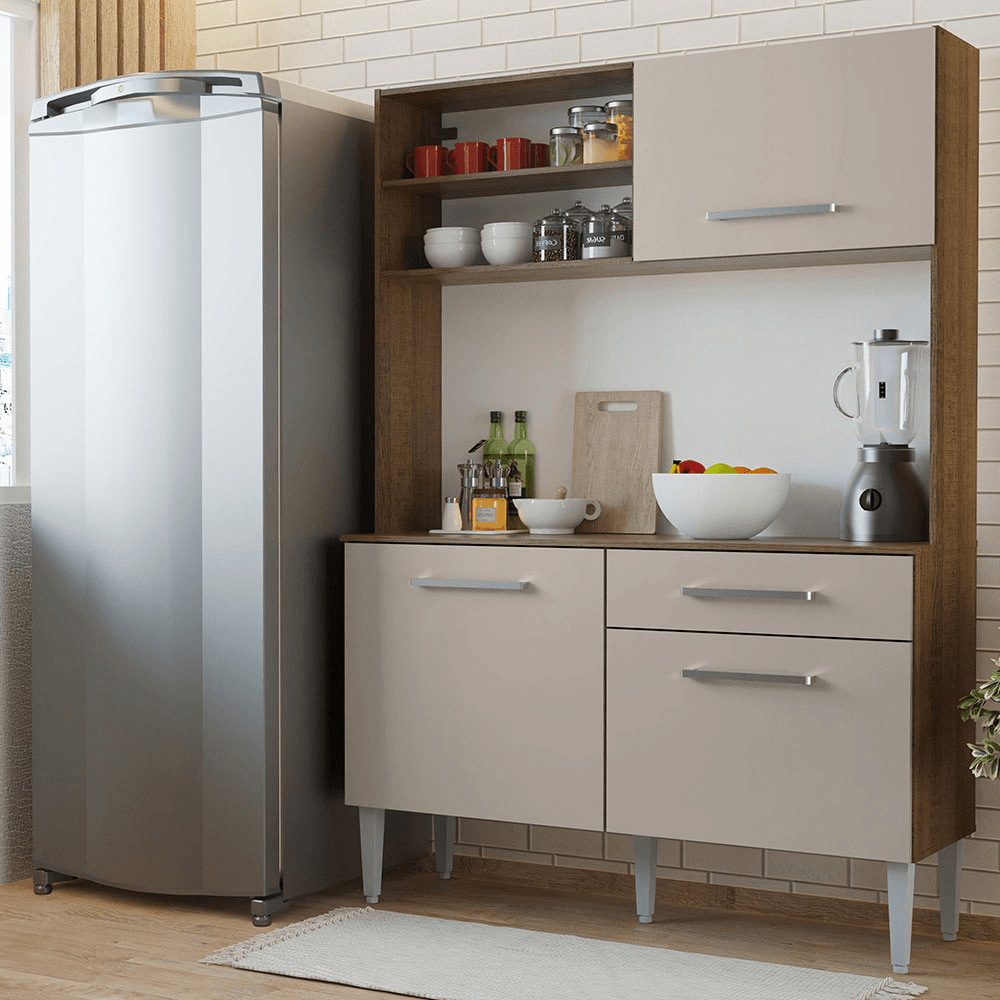 Modular Aparador Kit De Cocina Compacto 120cm Life Madesa G200277G