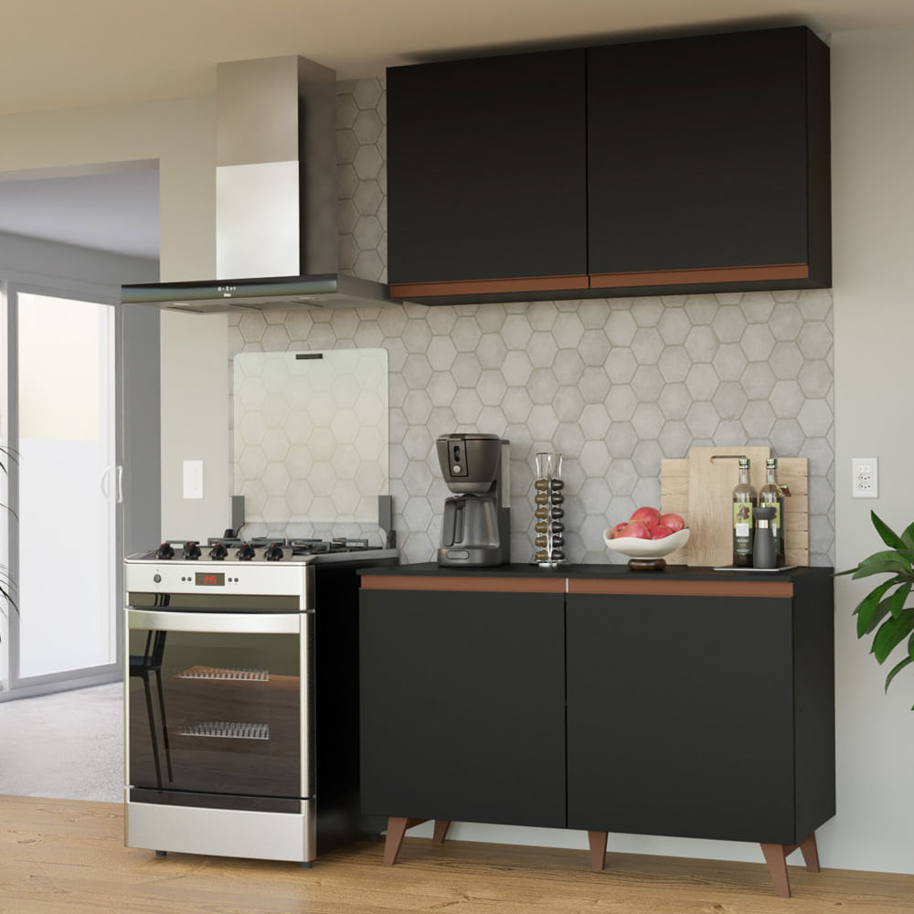 Combo De Cocina Alacena + Bajo Mesada/buffet/aparador 120 Cm