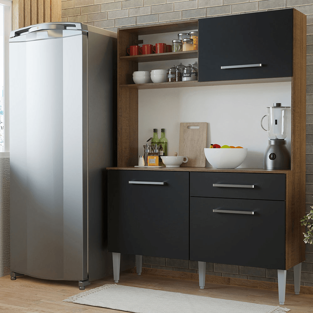 Modular Aparador Kit De Cocina Compacto 120cm Life Madesa G200277K