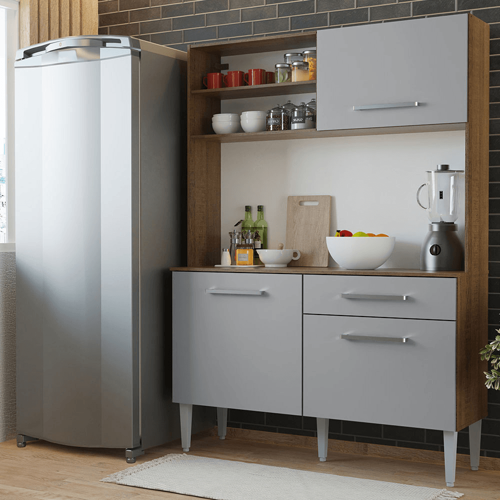 Modular Aparador Kit De Cocina Compacto 120cm Life Madesa G20027F9
