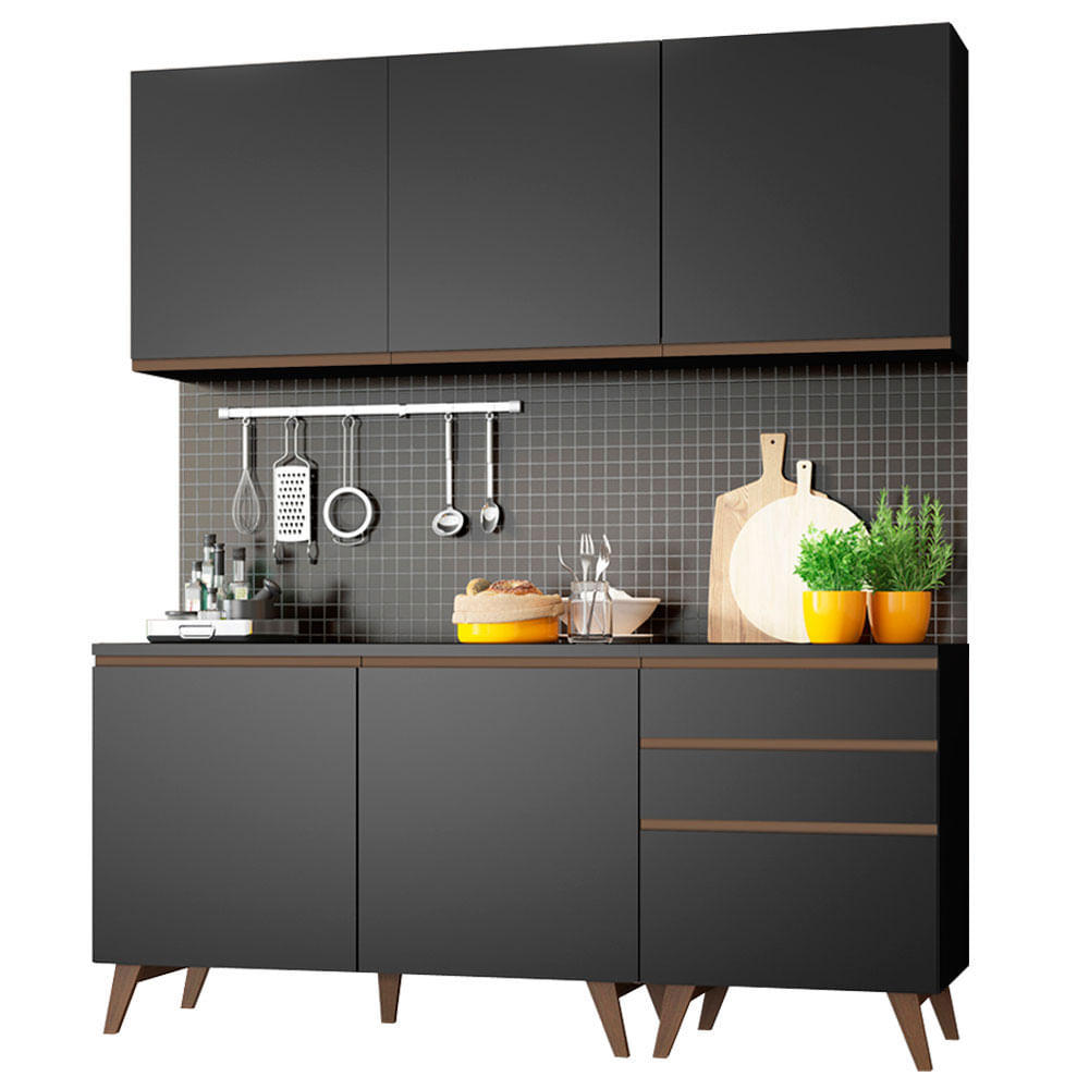 Combo De Cocina Alacena + Bajo Mesada/buffet/aparador 180 Cm G200807K8N
