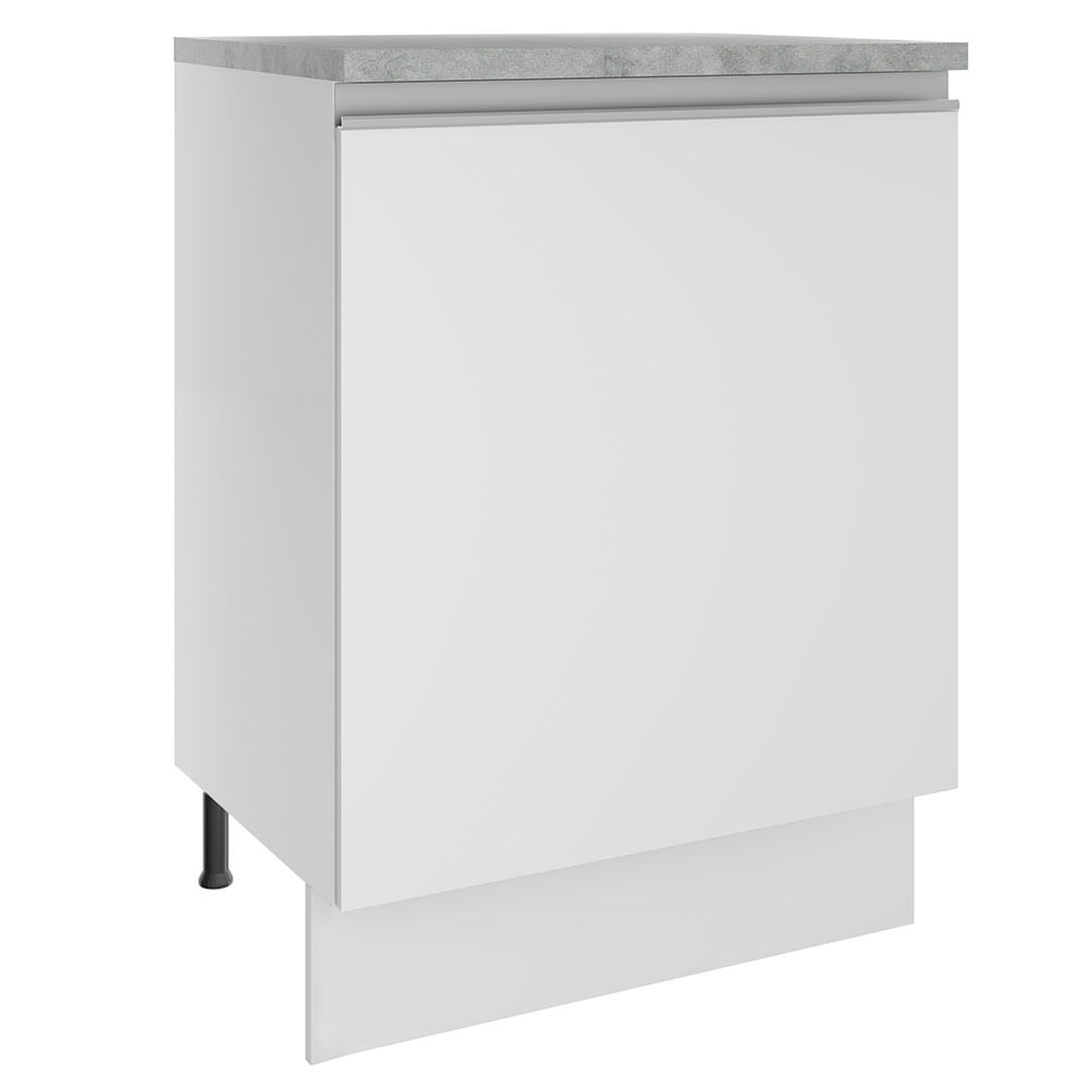 Mueble Bajo Mesada Glamy 1 Puerta 60cm Blanco