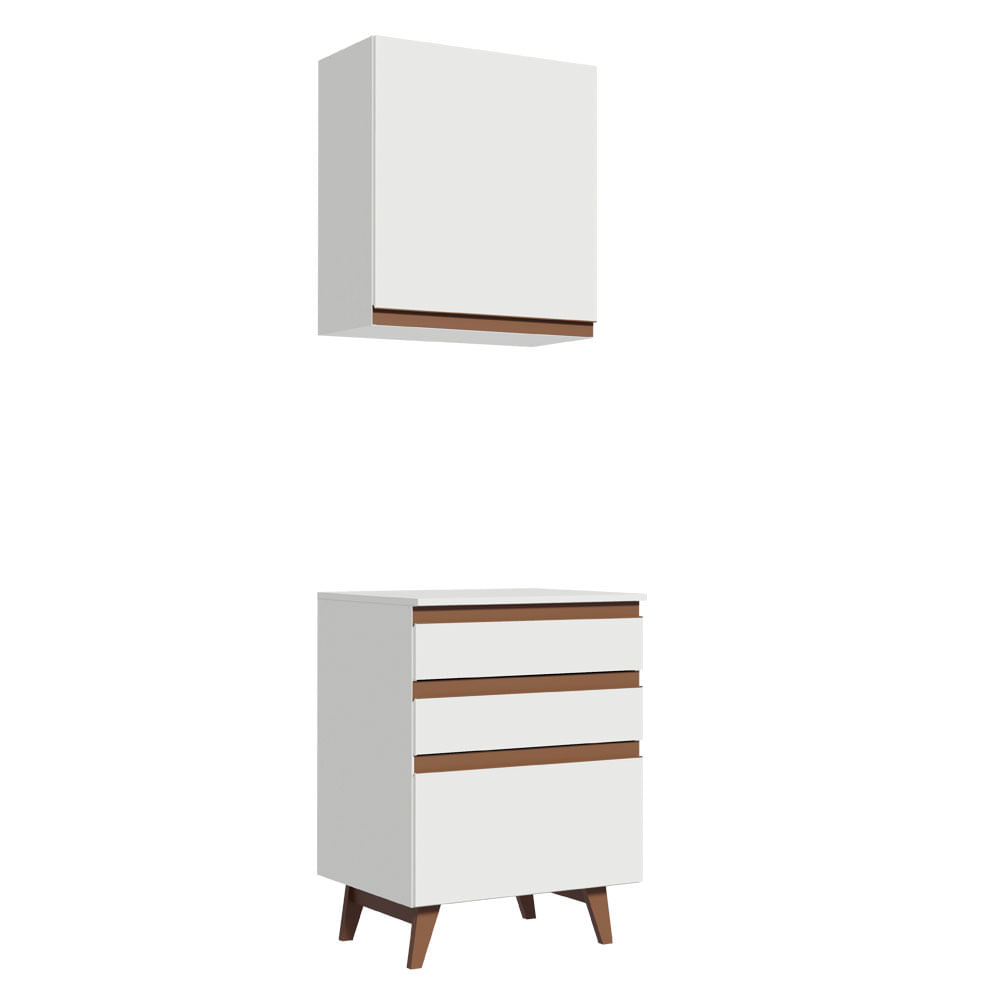 Combo De Cocina Alacena+ Cajonera/aparador Madesa Reims 60cm