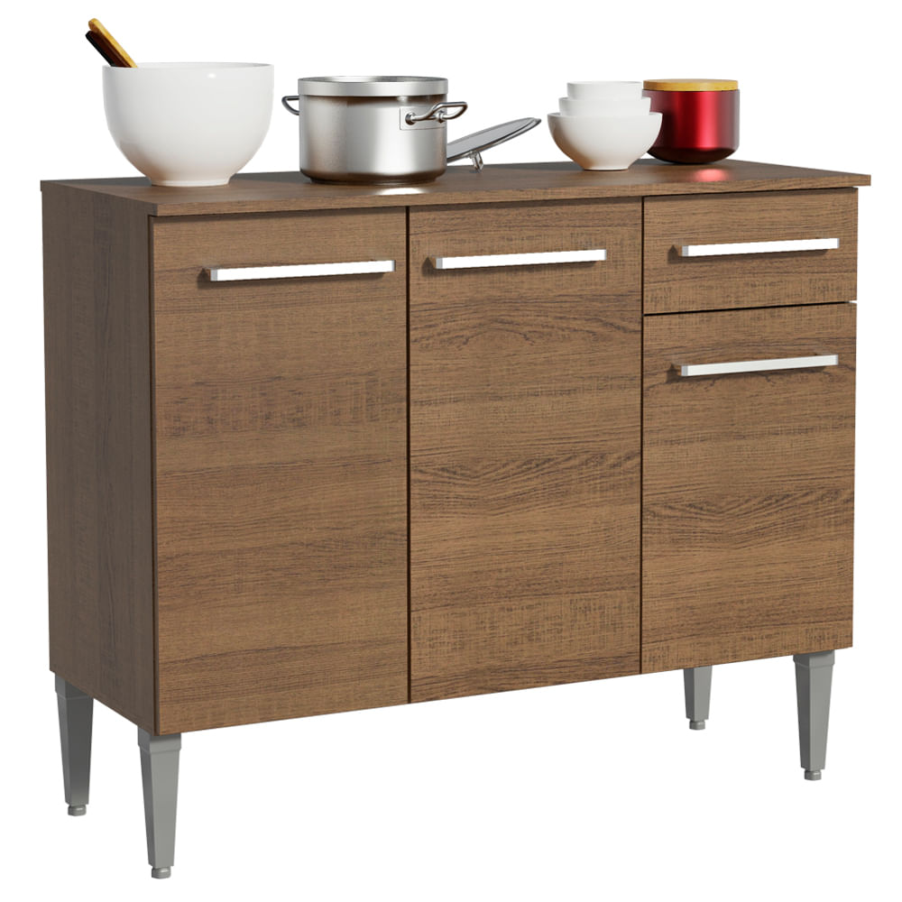 Mueble De Cocina Bajo Mesada Madesa Emilly Con Mesada