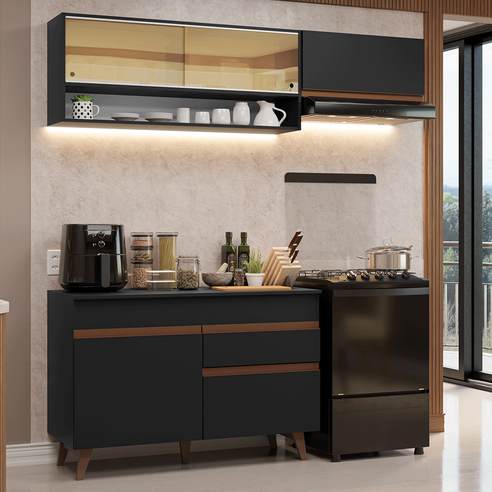Combo De Cocina Completo Modular Madesa Reims 190cm GRRM1900068N