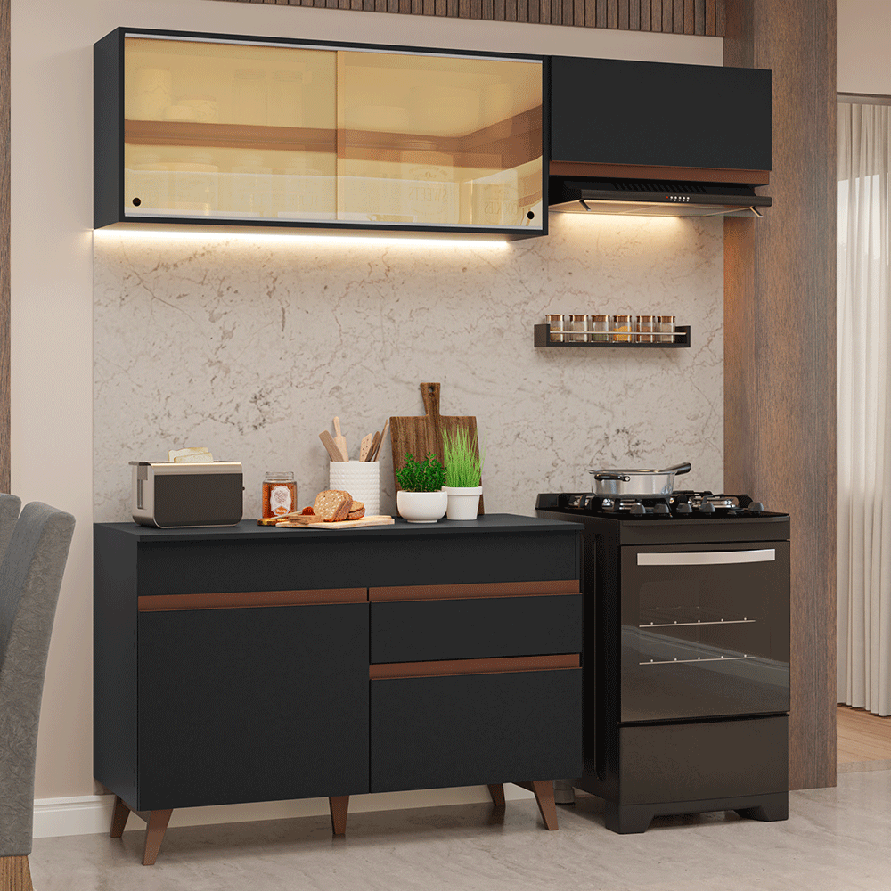 Combo De Cocina Completo Modular Madesa Reims 190cm GRRM1900058N