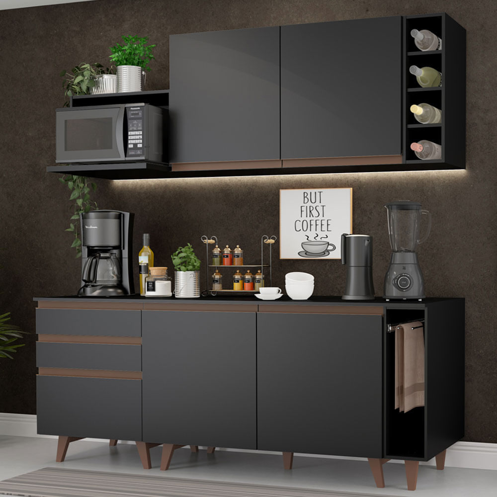 Combo De Cocina Completo Modular Madesa Reims 200cm