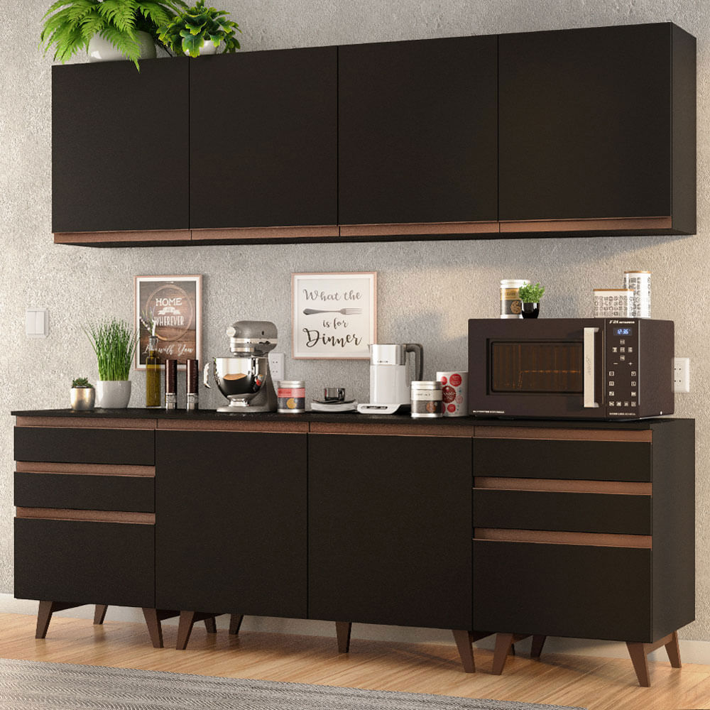 Combo De Cocina Completo Modular Madesa Reims 240cm GRRM240002D8