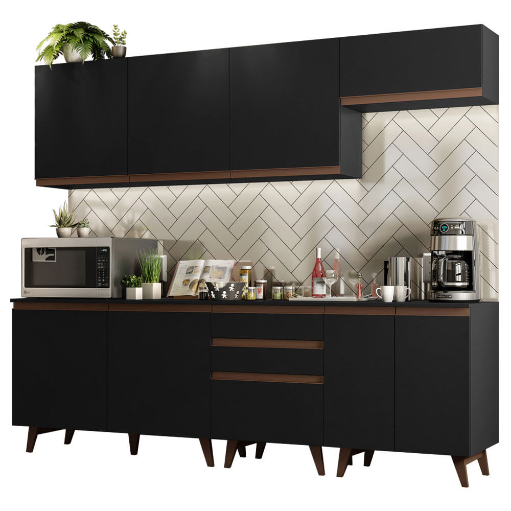 Combo De Cocina Completo Modular Madesa Reims 250cm GRRM250001D8