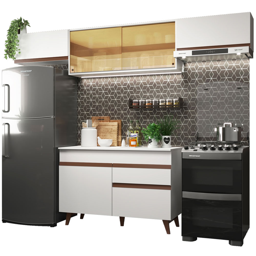 Combo De Cocina Completo Modular Madesa Reims 260cm GRRM26000309