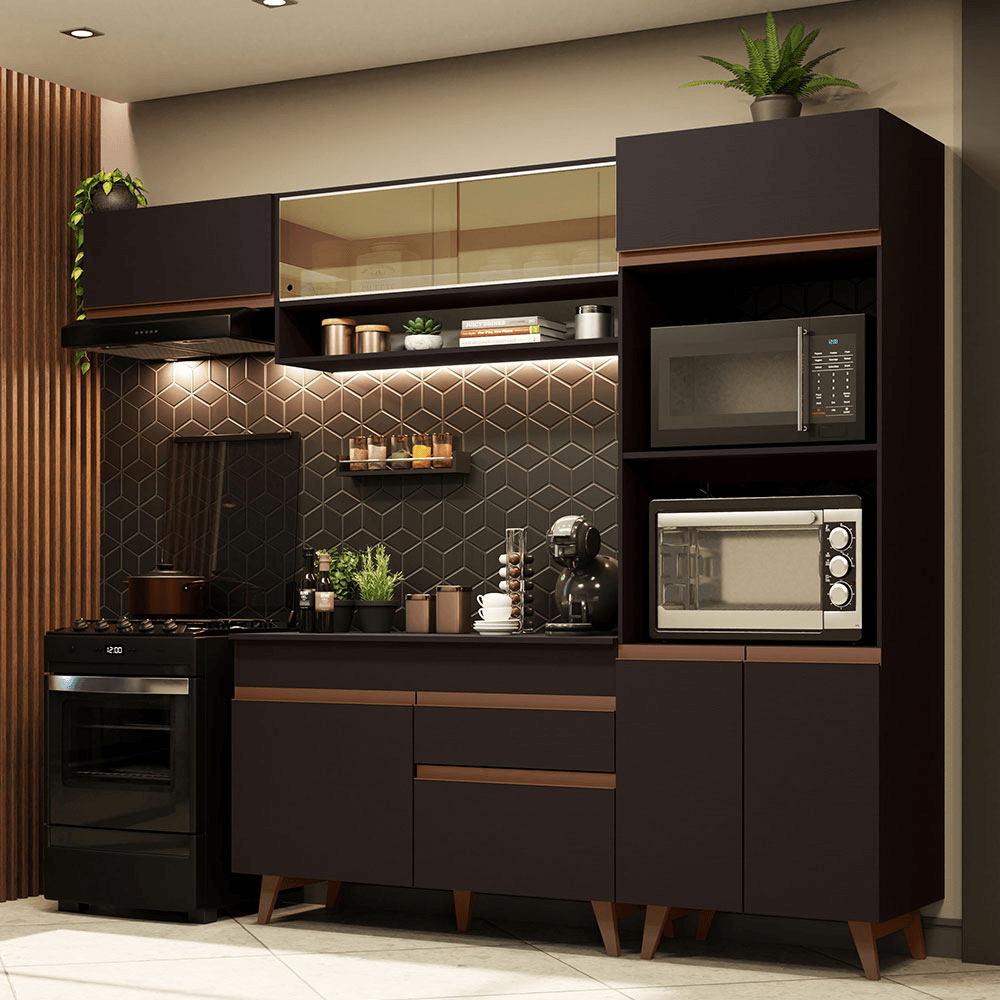 Combo De Cocina Completo Modular Madesa Reims 260cm GRRM2600078N