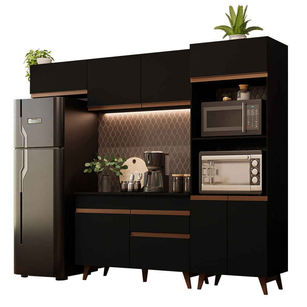 Combo De Cocina Completo Modular Madesa Reims 260cm GRRM2600088N