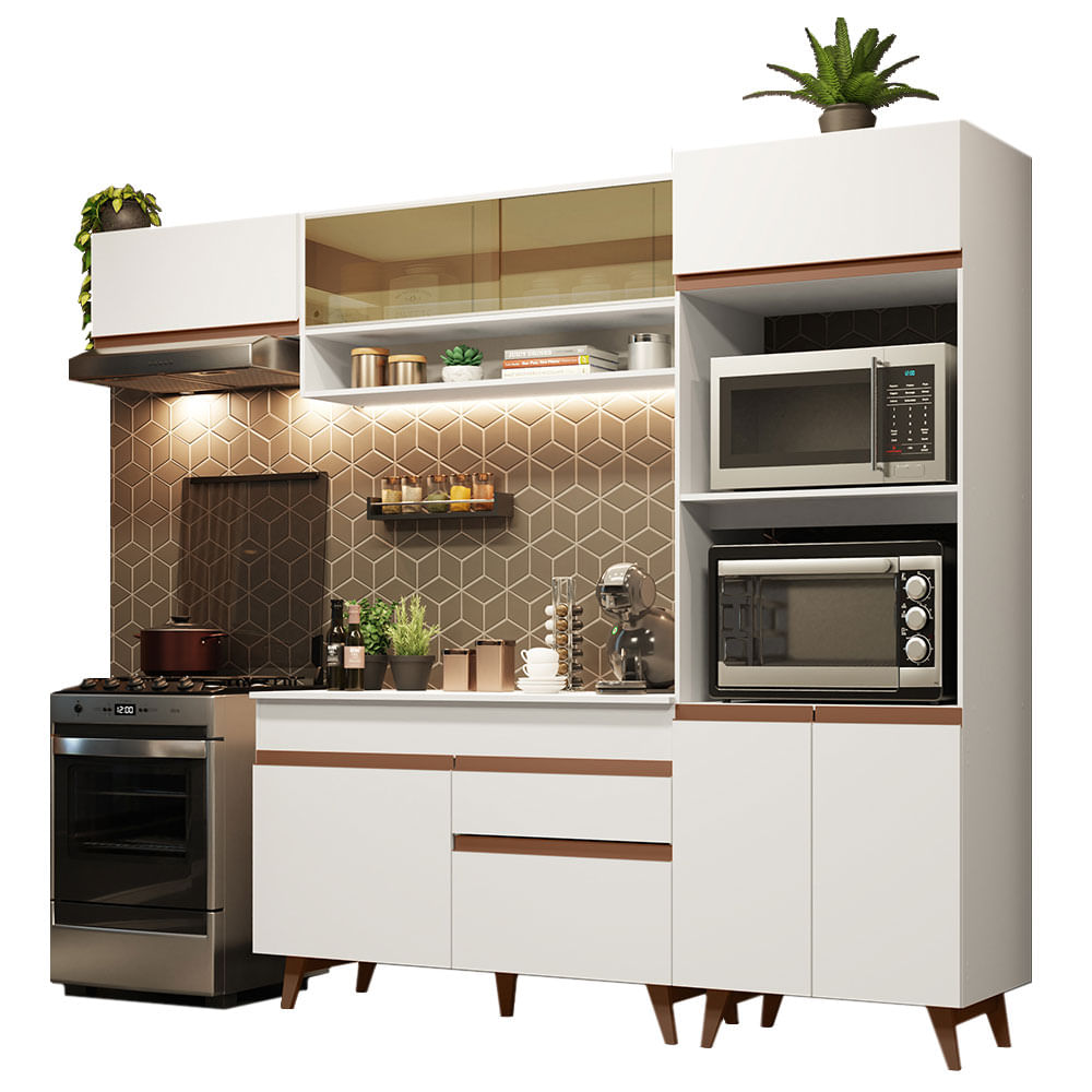 Combo De Cocina Completo Modular Madesa Reims 260cm GRRM26000709