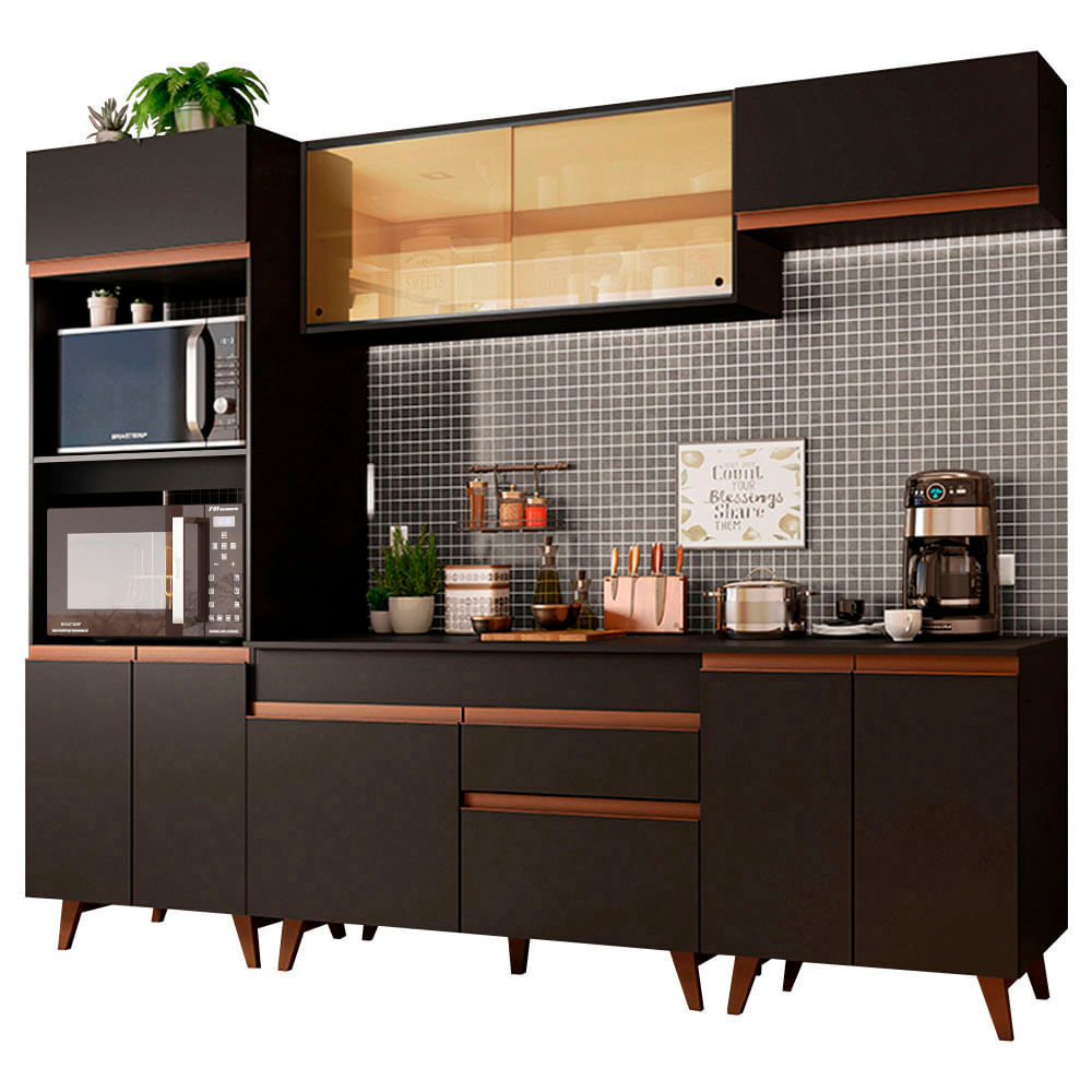 Combo De Cocina Completo Modular Madesa Reims 260cm GRRM2600028N