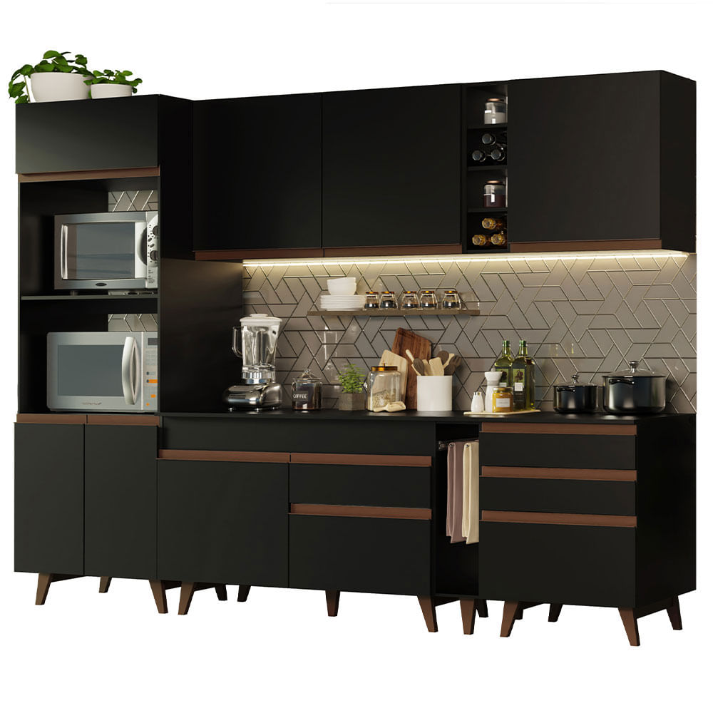 Combo De Cocina Completo Modular Madesa Reims 270cm GRRM2700028N