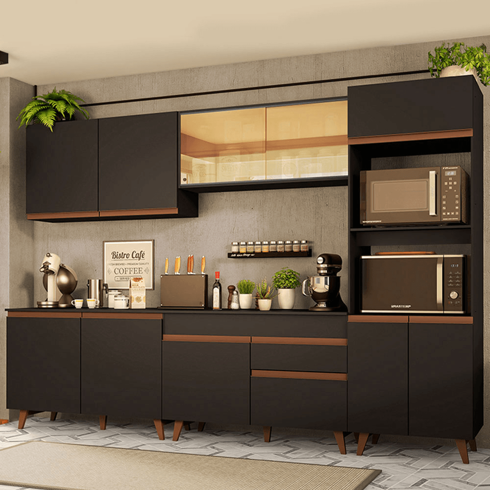 Combo De Cocina Completo Modular Madesa Reims 310cm GRRM3100018N