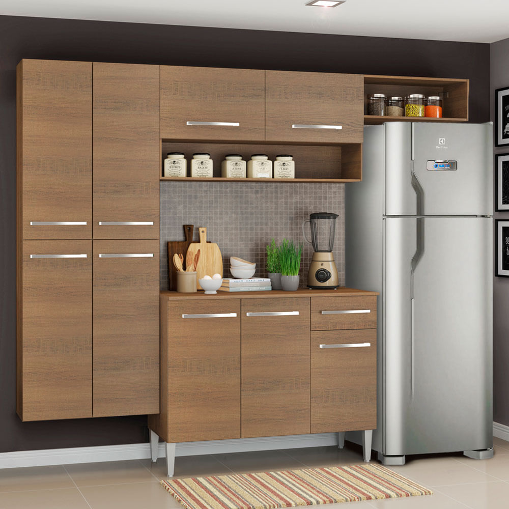Mueble De Cocina Madesa Emilly Con Bajo Mesada, Alacena Y Despensero GREM2290035Z