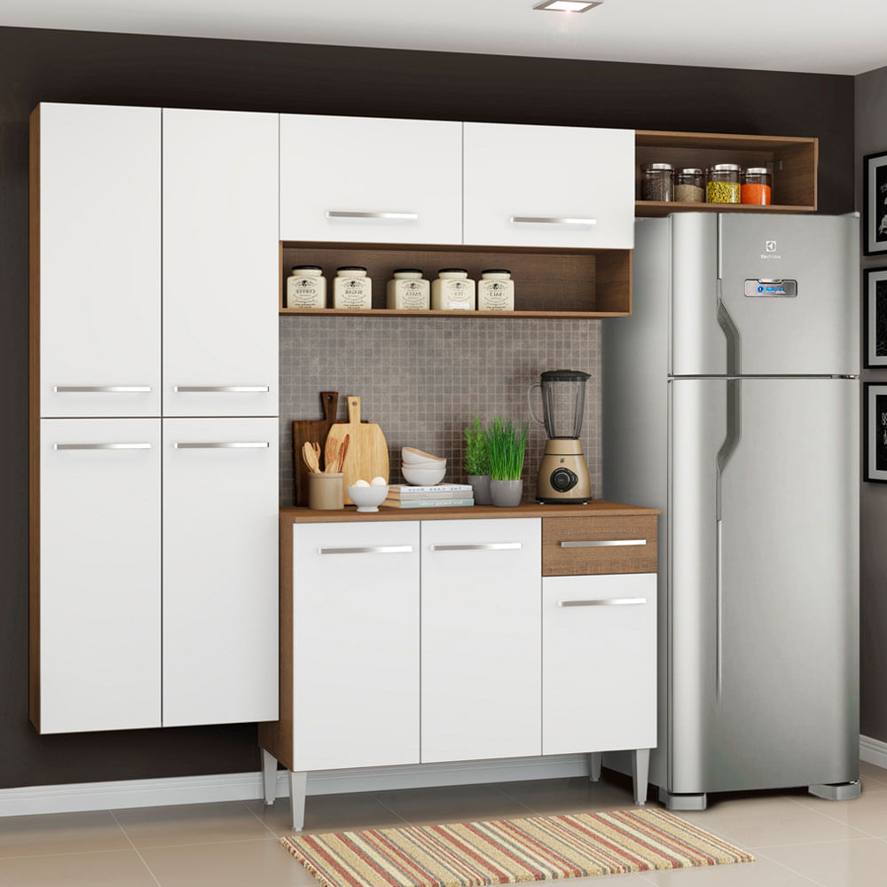 Mueble De CocinaMadesa Emilly Con Bajo Mesada, Alacena Y Despensero GREM2290039B