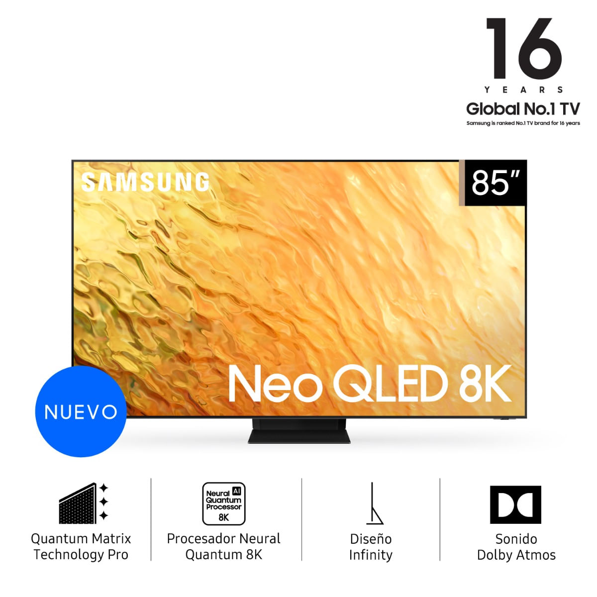 Smart TV QN85QN800B 85" LED Samsung  8K NEO QLED