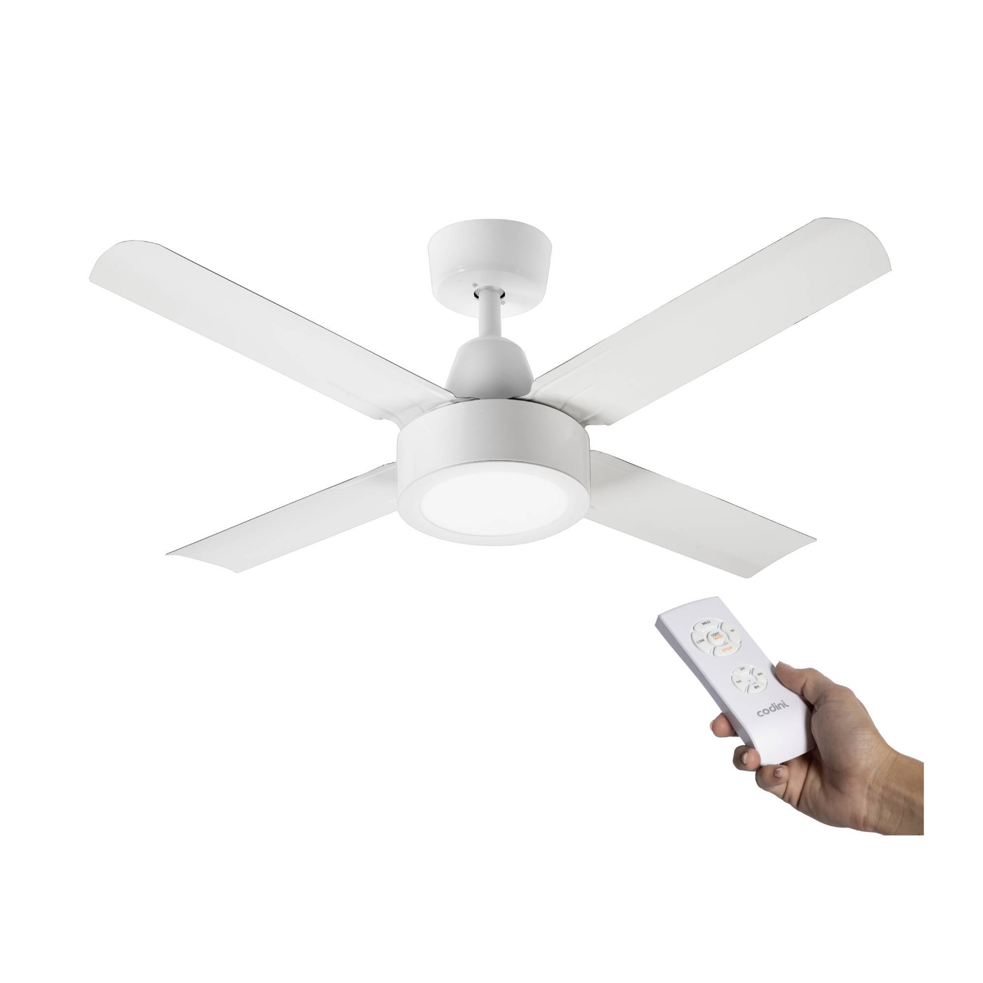 Ventilador de Techo Blanco 4 aspas metálicas Control Remoto Codini - V5RB