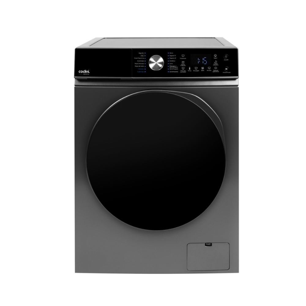 Lavarropas Automático Codini AIAFC9014G 9 kg 1400 RPM Inverter Silver