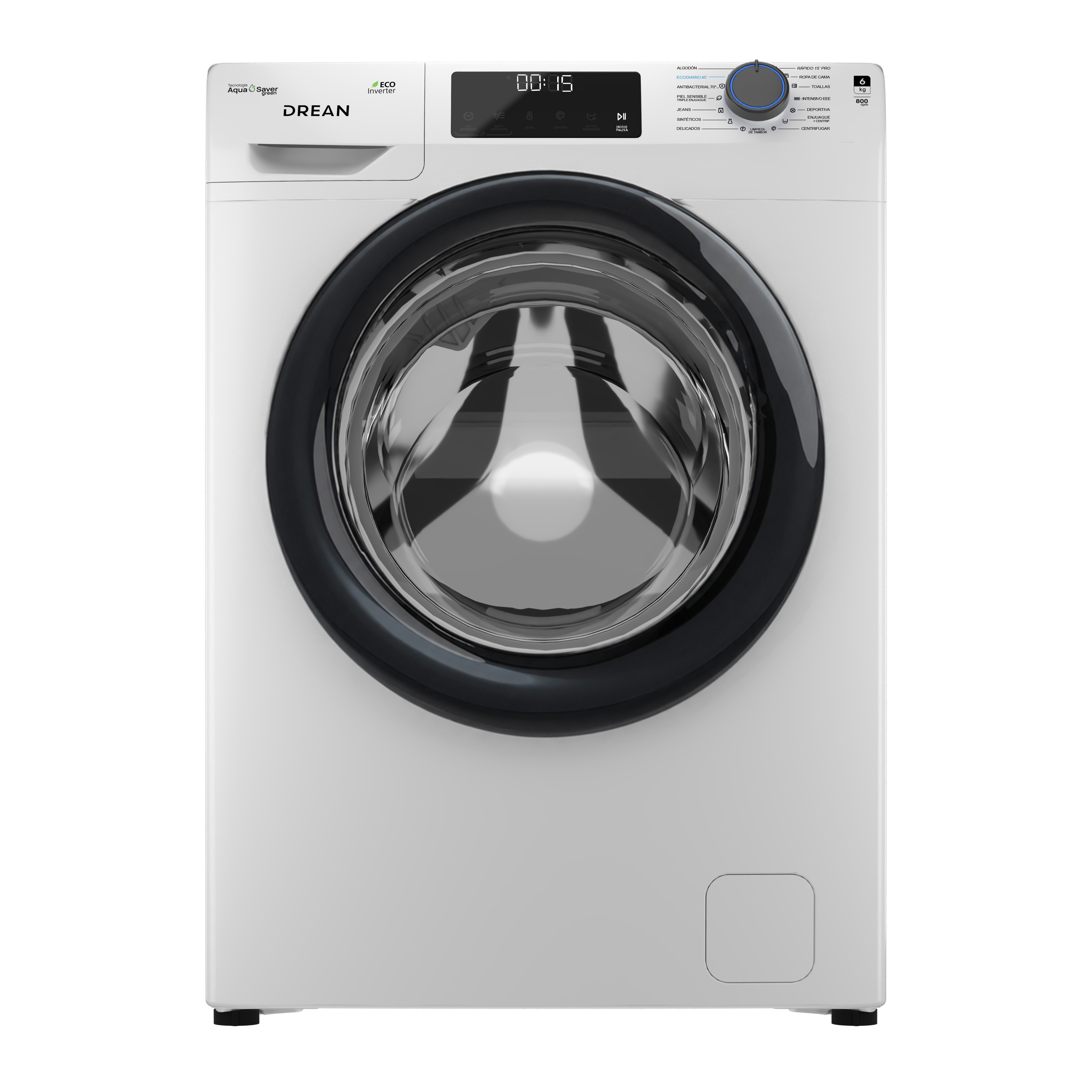 Lavarropas AutomáTico Drean Lcfdr0608lb1 6kg 800r Blanco Inverter